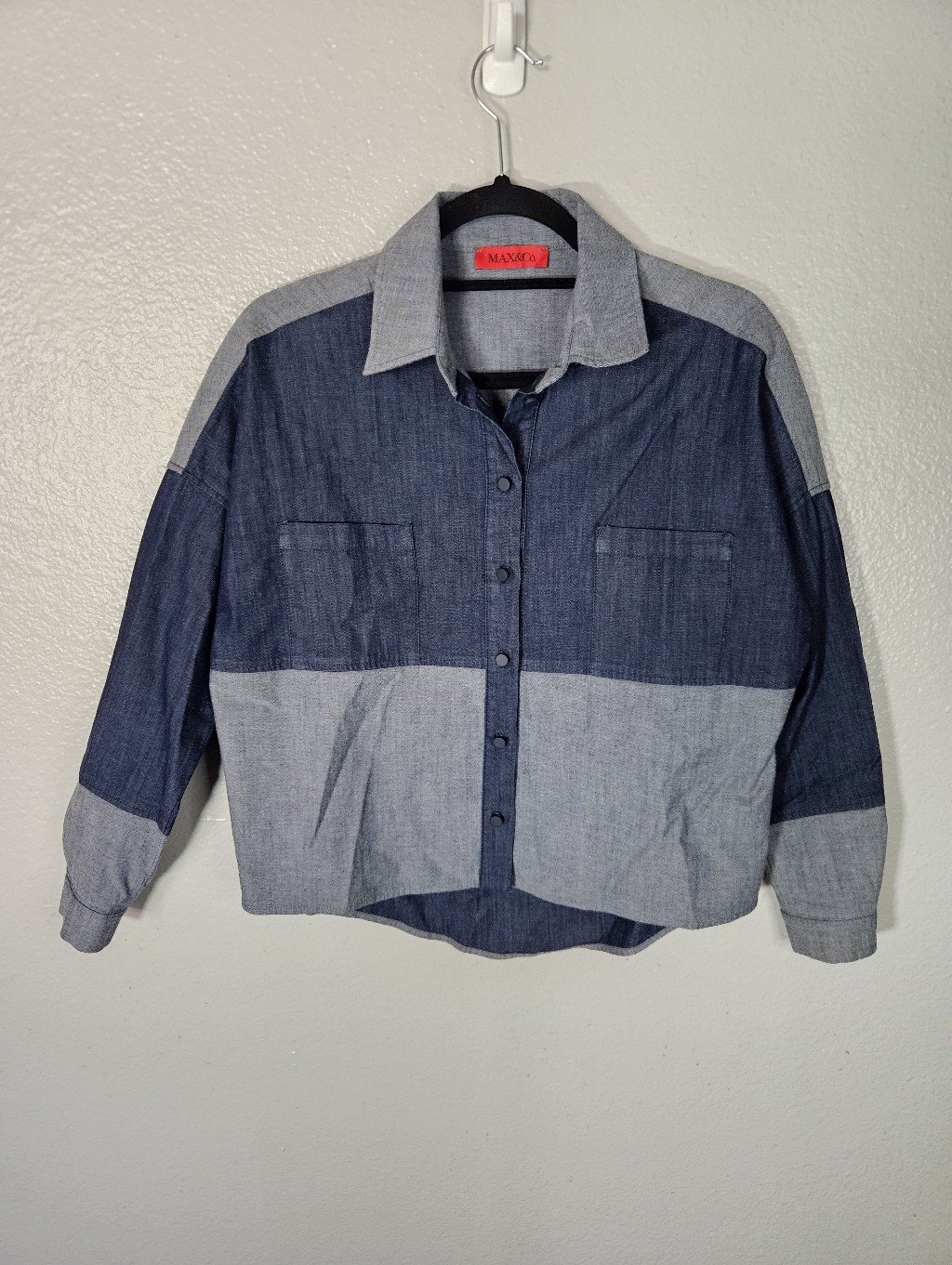Max & Co. Patchwork Denim Buttondown Size 2